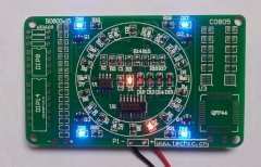 NE555+CD4017流水燈貼片焊接練習板
