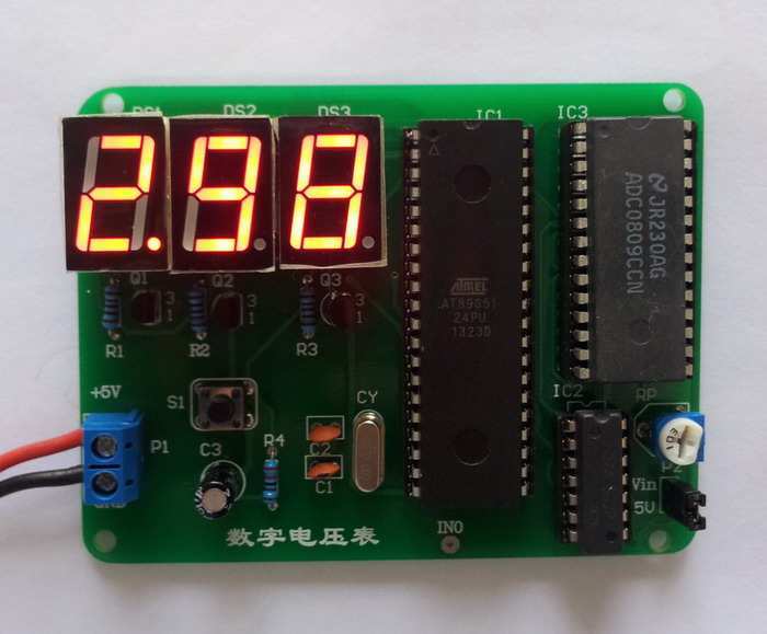 單片機數(shù)字電壓表套件/電子裝配競賽/單片機競賽